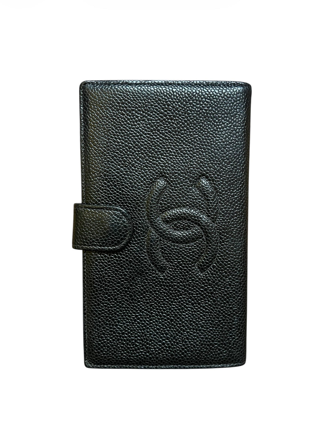 Chanel Grained Leather Wallet with CC Logo