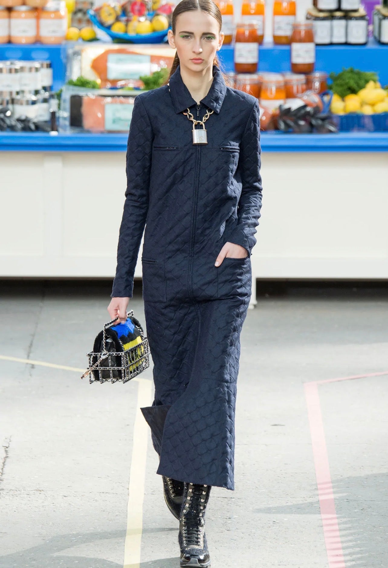 2014 Chanel No. 5 Pop Art flap bag in patchwork sheepskin and lambskin