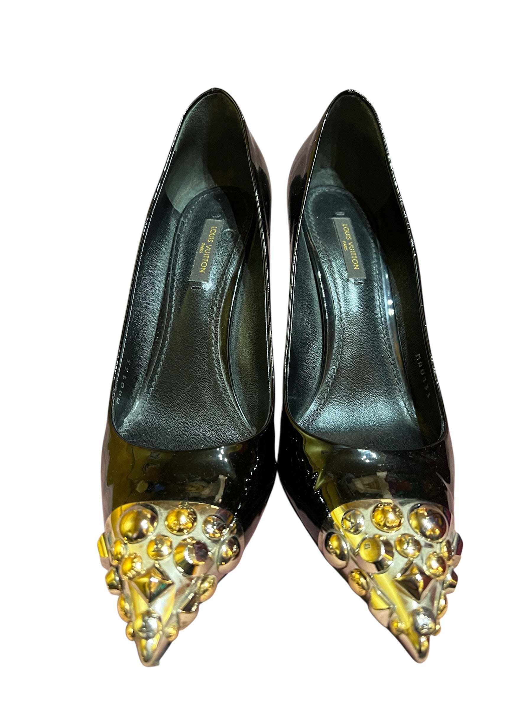 Louis Vuitton Black Leather Heels