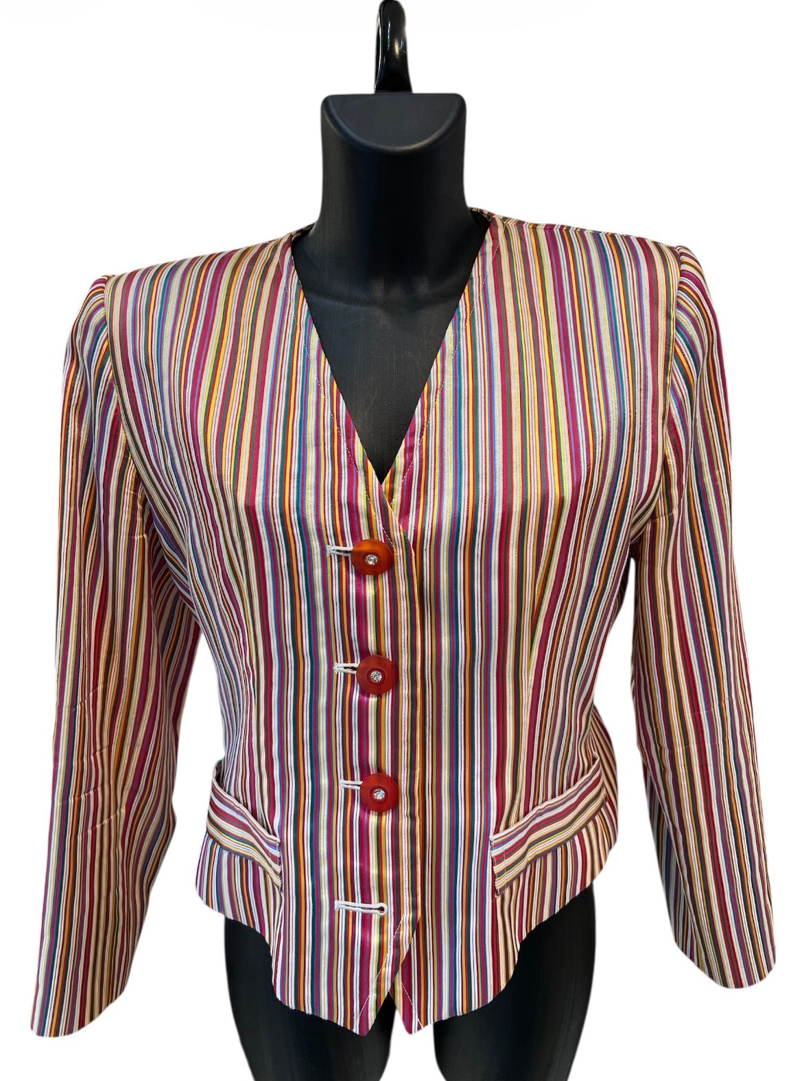 Multicolor Striped Yves Saint Laurent Tailored Jacket