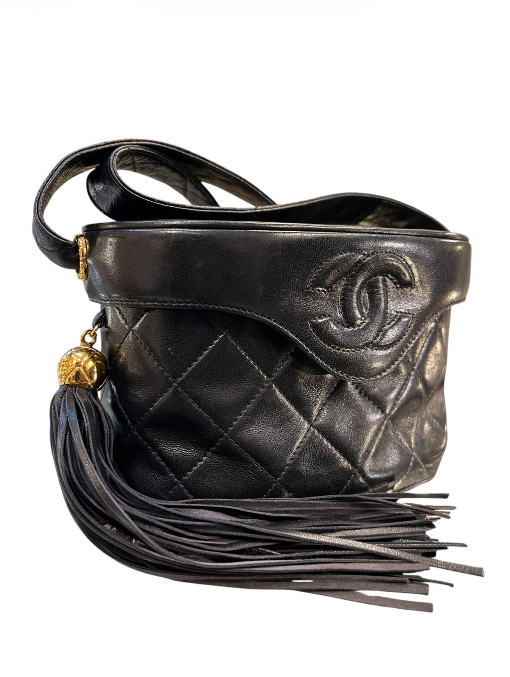 1994 Chanel Black Quilted Leather