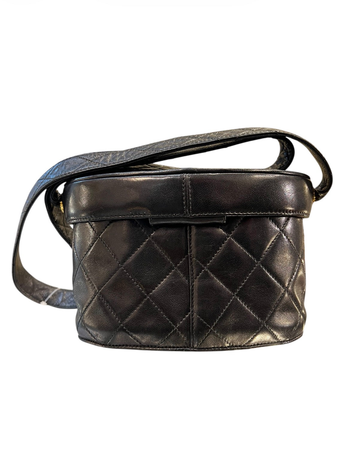 1994 Chanel Black Quilted Leather