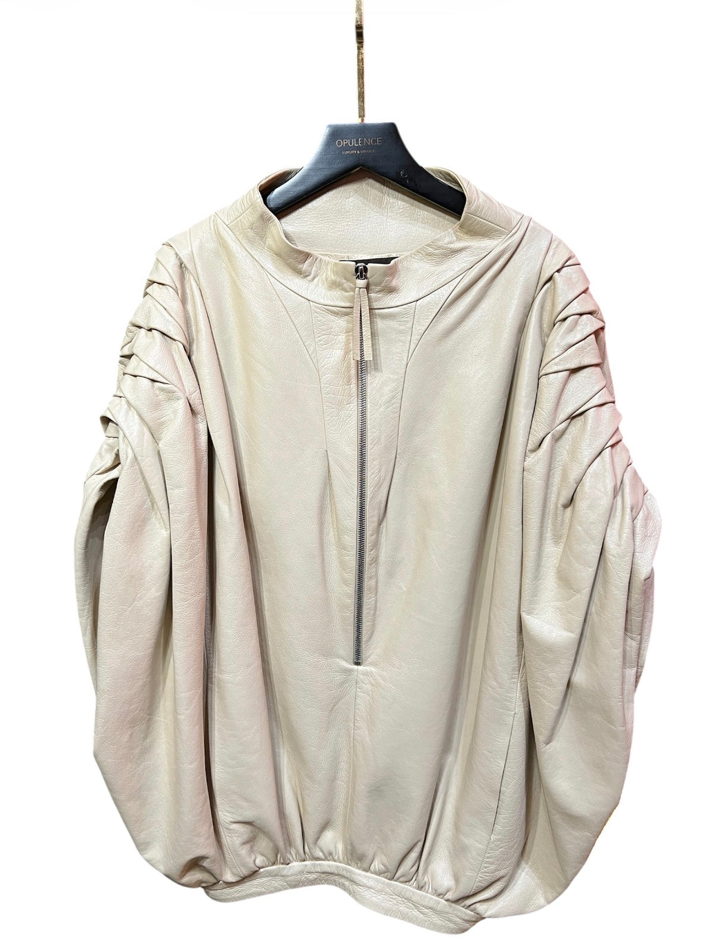 White Leather Sleeveless Jacket LOEWE