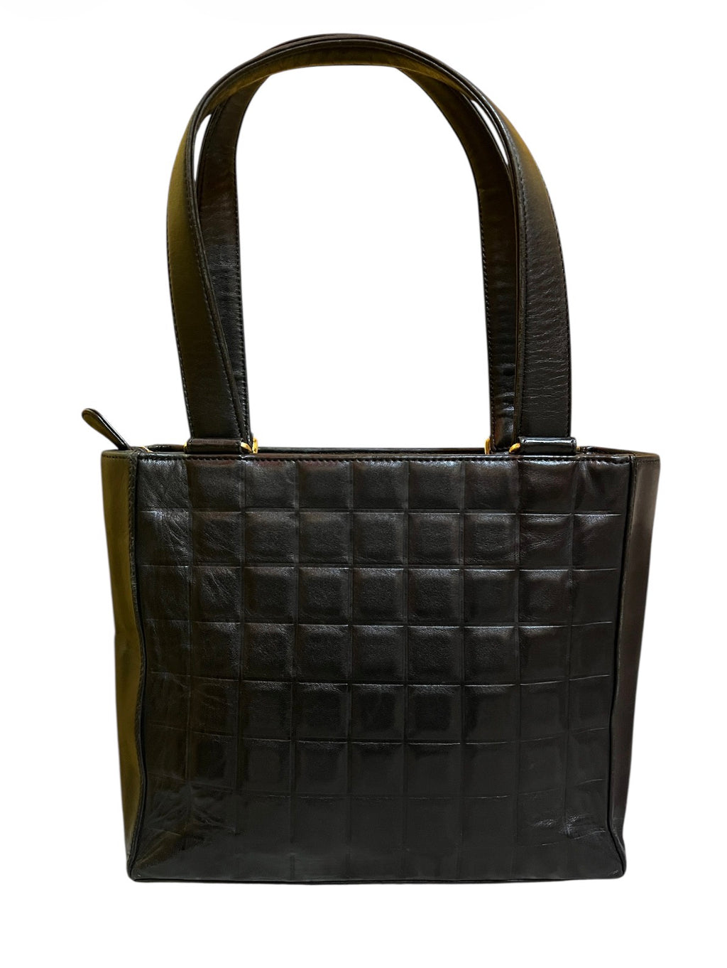 2002 Chanel Black Quilted Leather Handbag