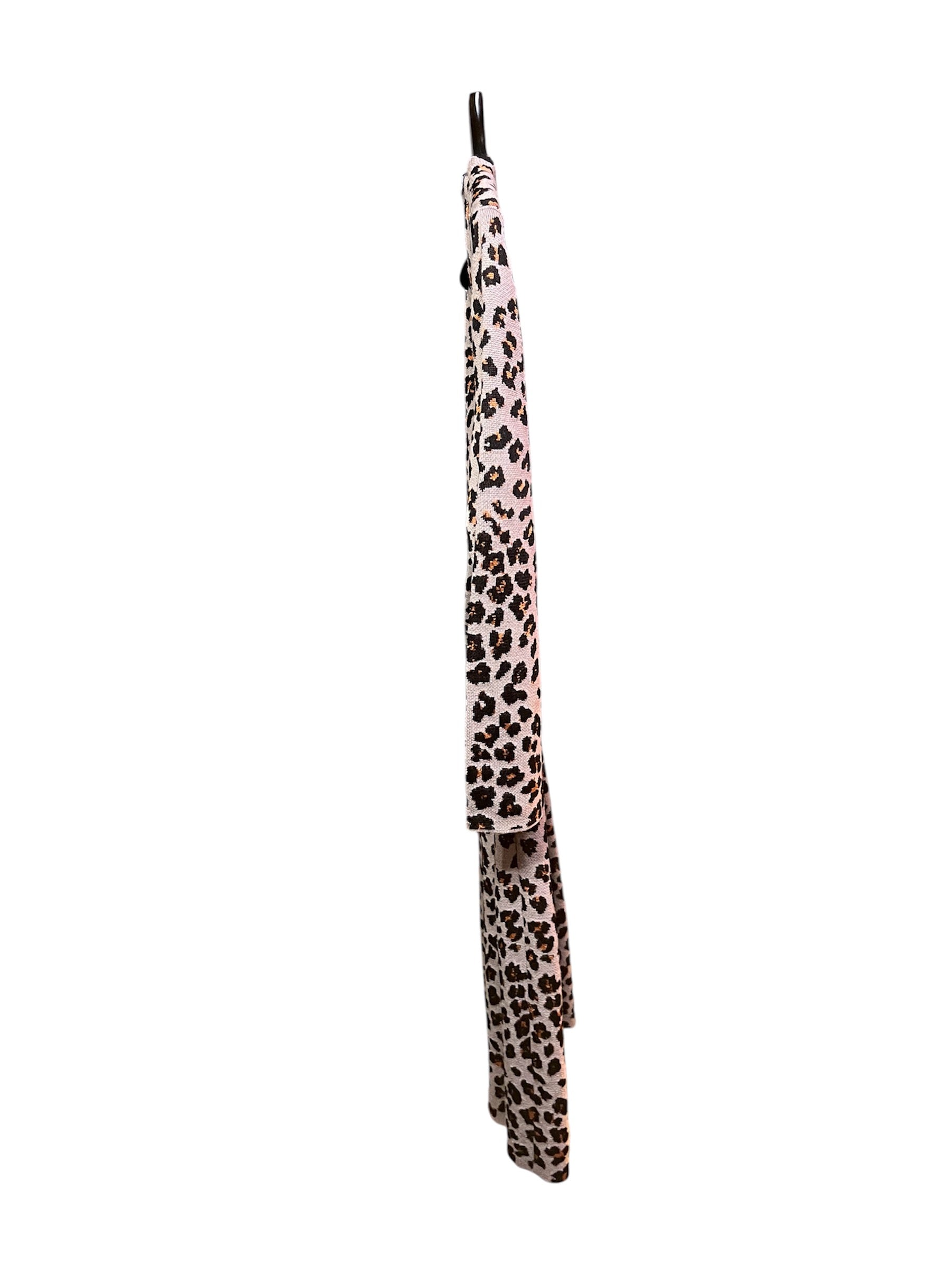 Gray Dior dress with leopard print