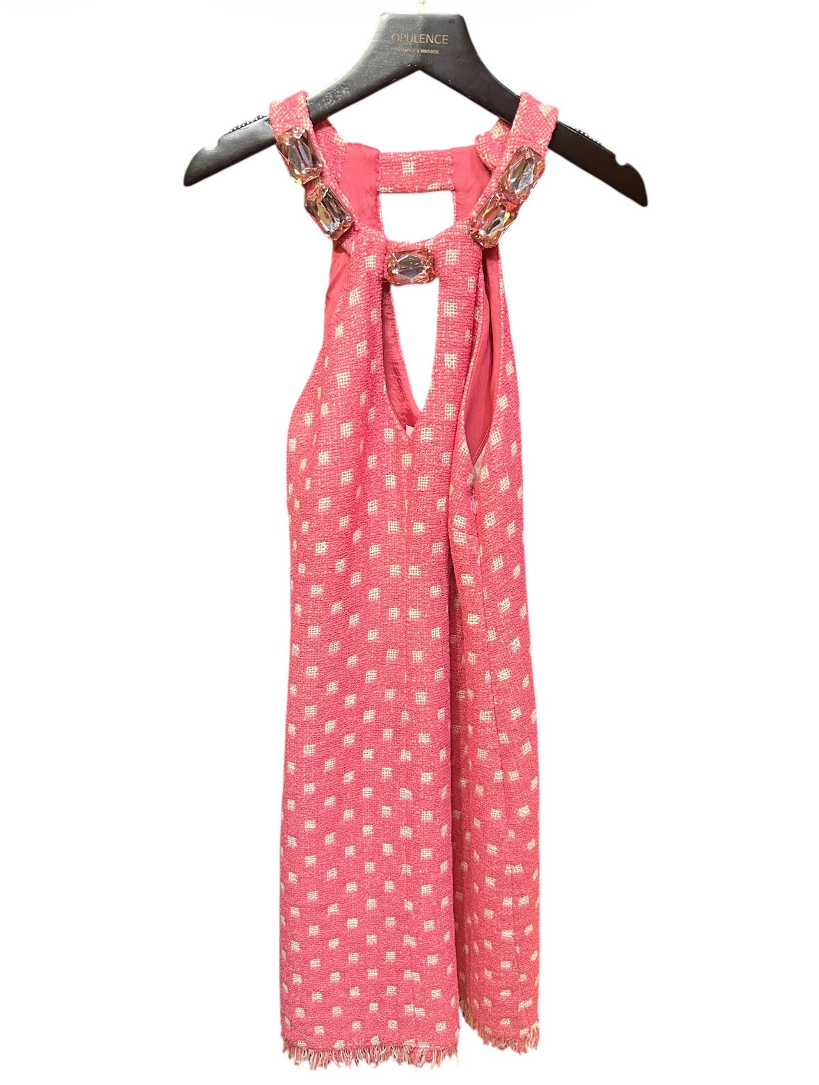 Moschino Short Pink Dress with White