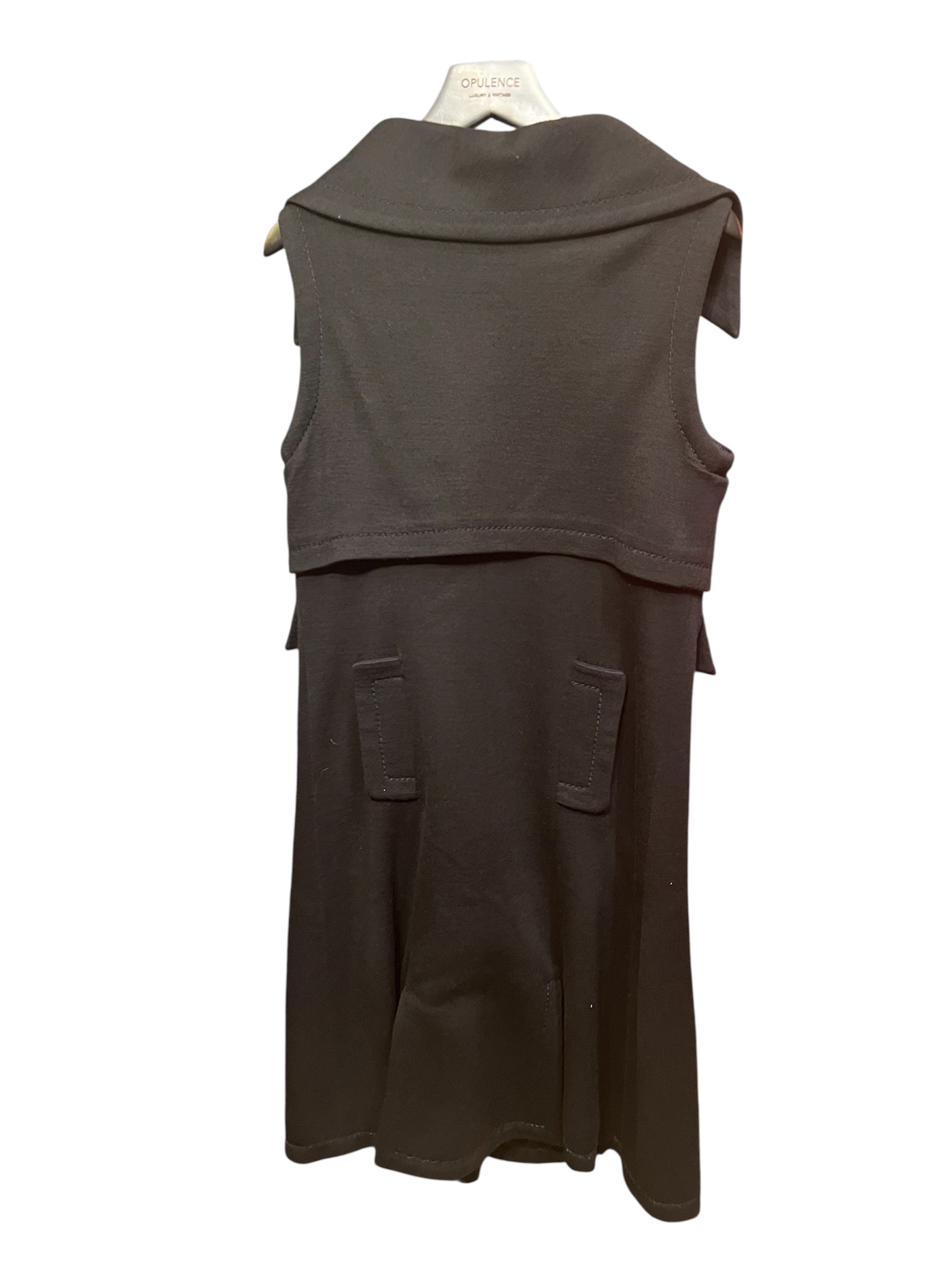 Dior Sleeveless Dress Black Wool