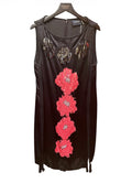 Lanvin Black Satin Sleeveless Dress