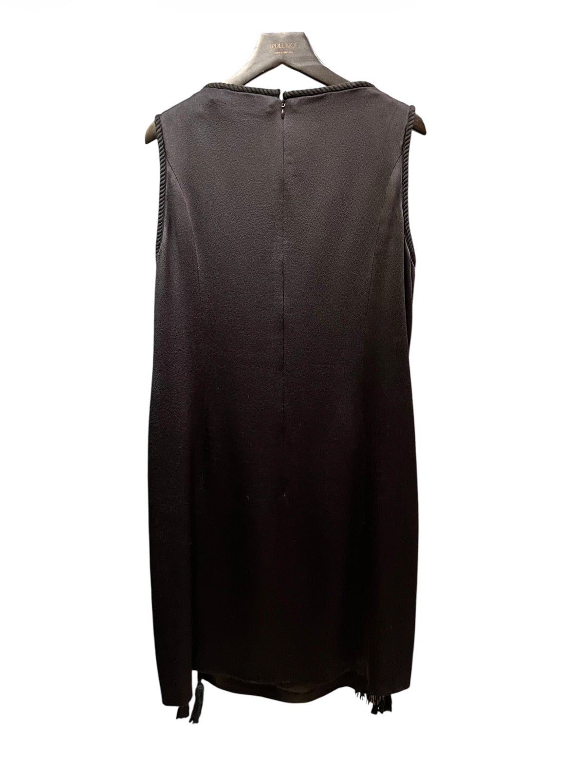 Lanvin Black Satin Sleeveless Dress
