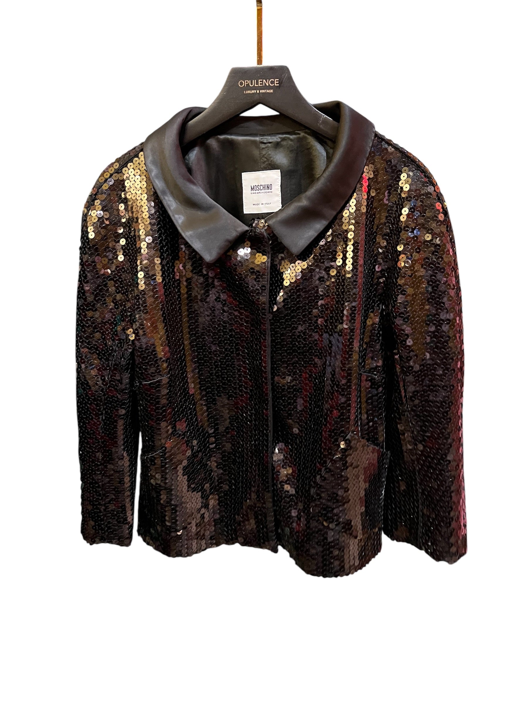Short Black Moschino Sequin Jacket