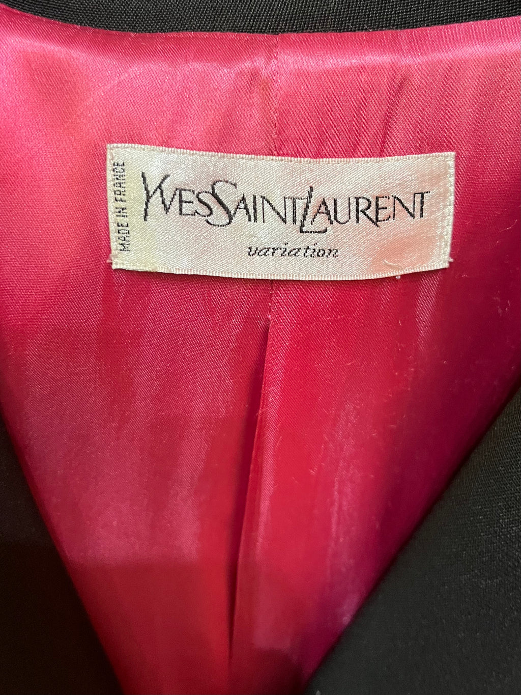 Yves Saint Laurent Black Wool Tailored Jacket