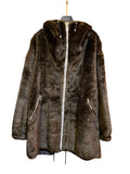 Brown fake fur coat by Jean Charles De Castelbajac