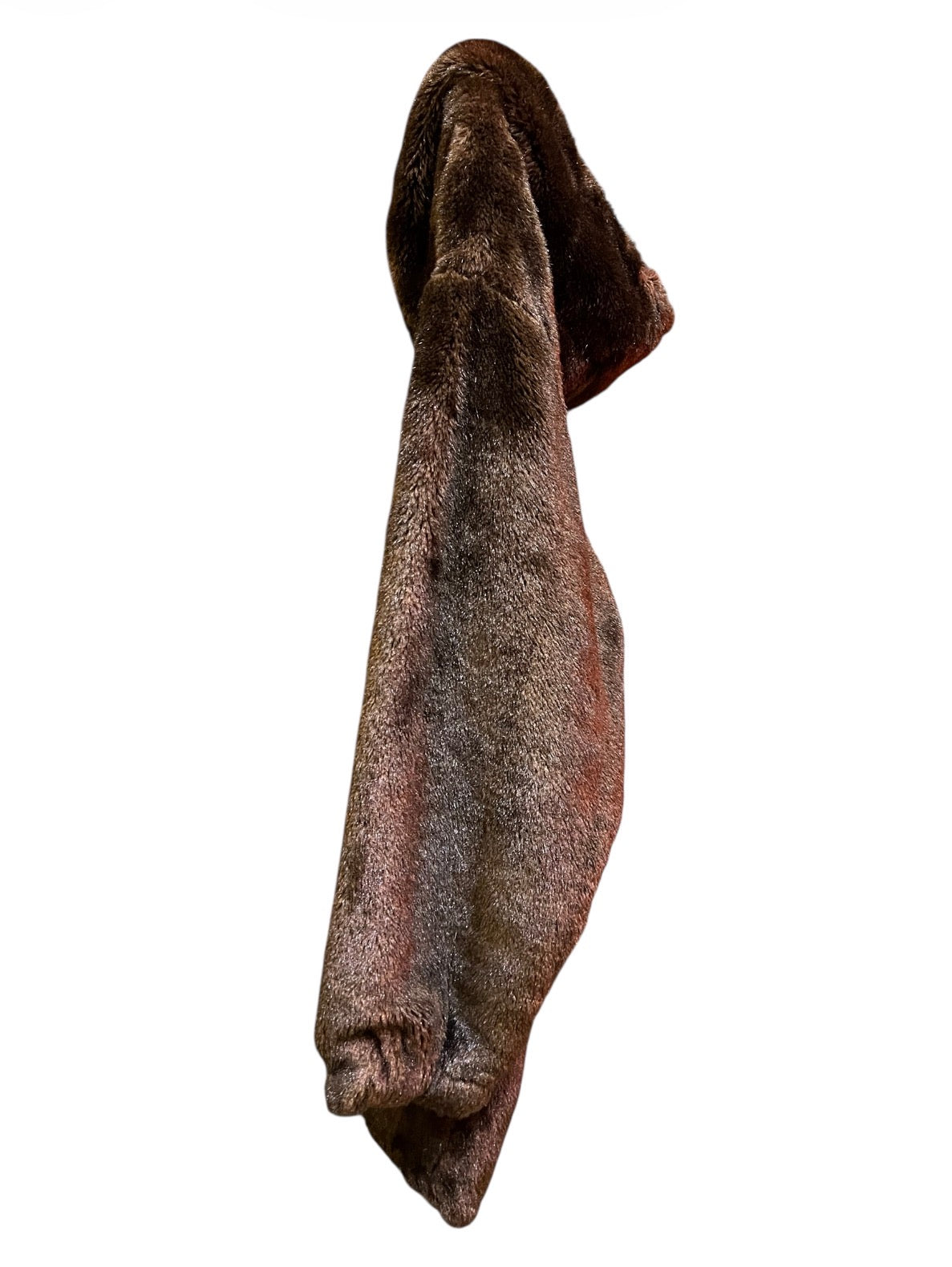 Brown fake fur coat by Jean Charles De Castelbajac