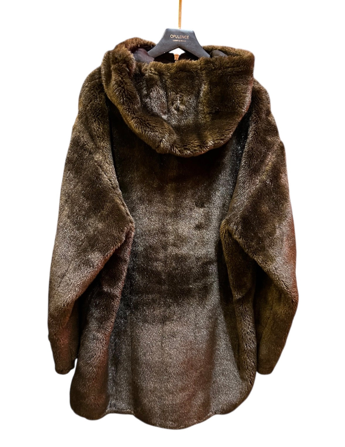 Brown fake fur coat by Jean Charles De Castelbajac