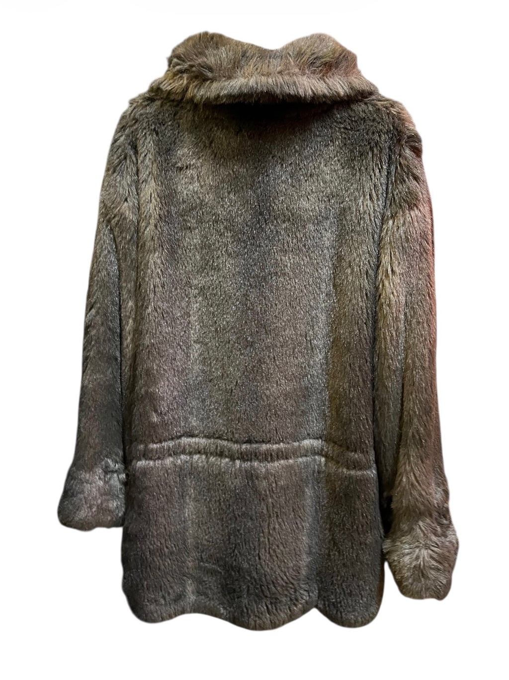 Sonia Rykiel Gray Fake Fur Coat