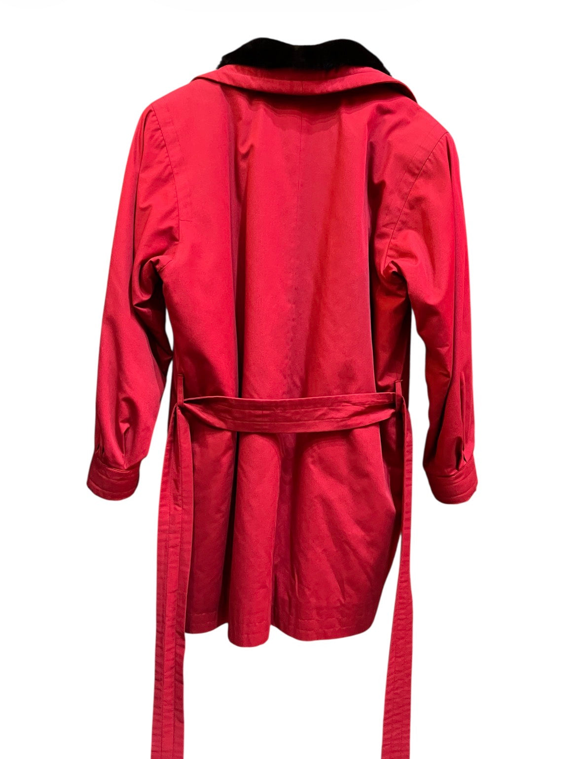 Yves Saint Laurent Red Fur Coat