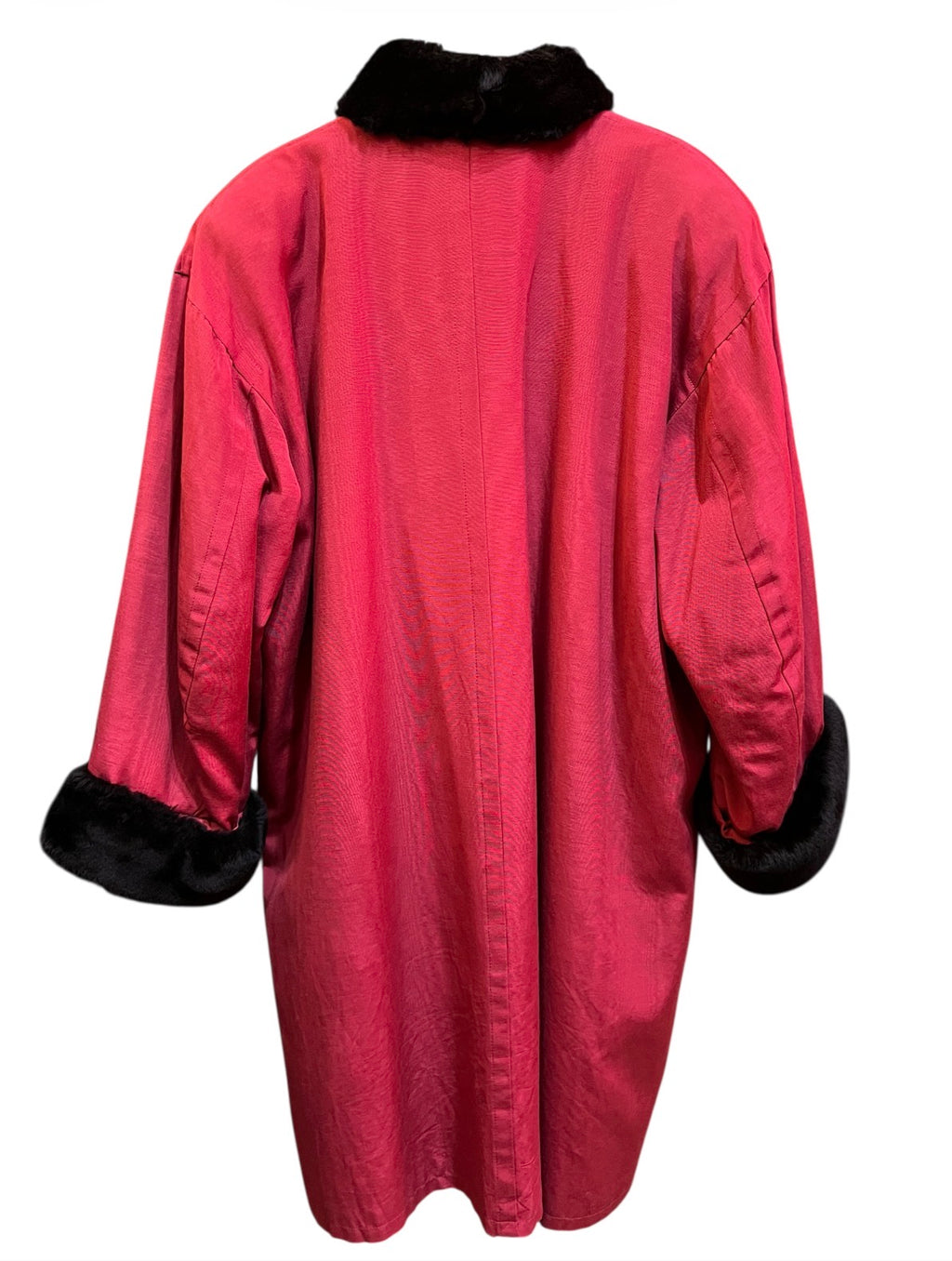 Yves Saint Laurent Red Fur Coat