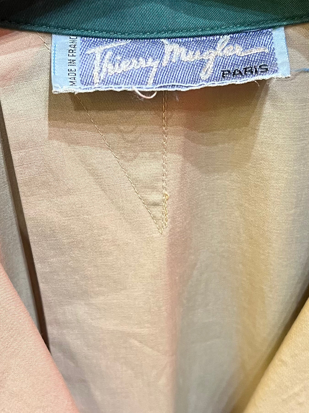 Thierry Mugler Beige and Green Jumpsuit