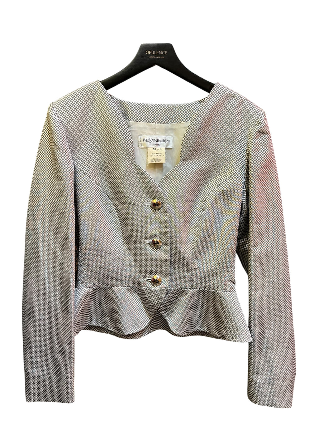 Yves Saint Laurent Short Jacket, Gray