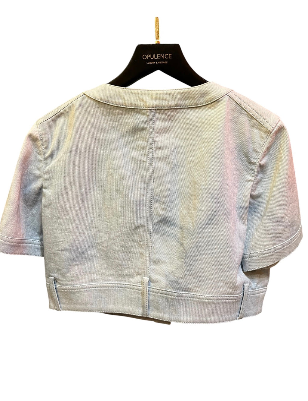 Chanel Short Jacket in Sky Blue Denim