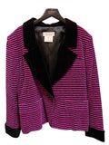 1993 Yves Saint Laurent Black Striped Tailored Jacket