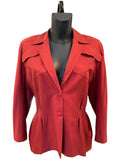Thierry Mugler Red Tailored Jacket
