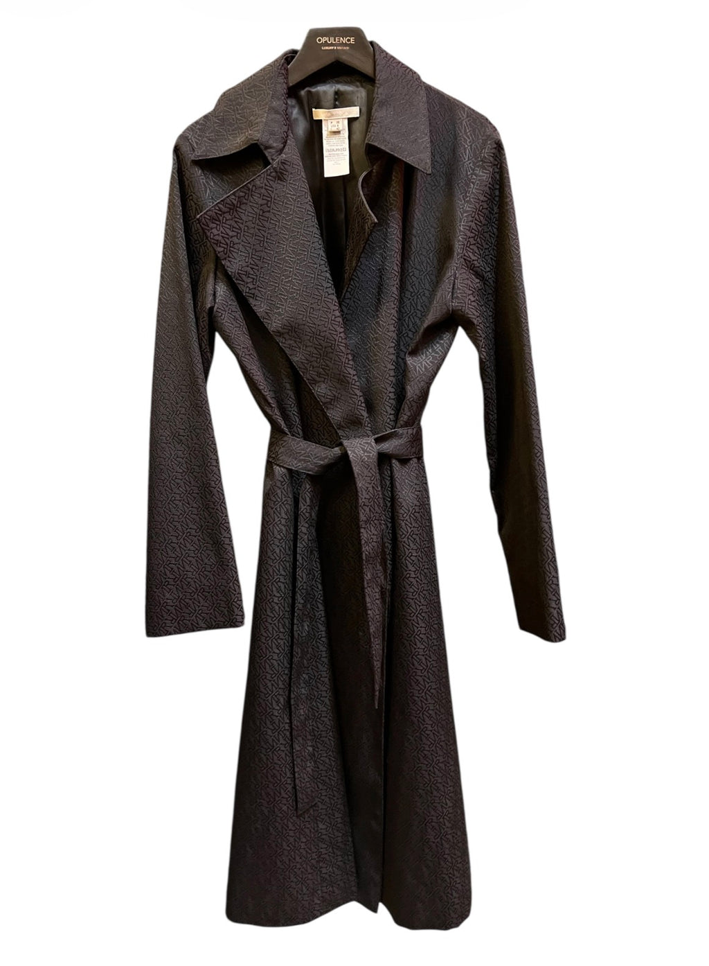 Nina Ricci Long Black Coat with Patterns