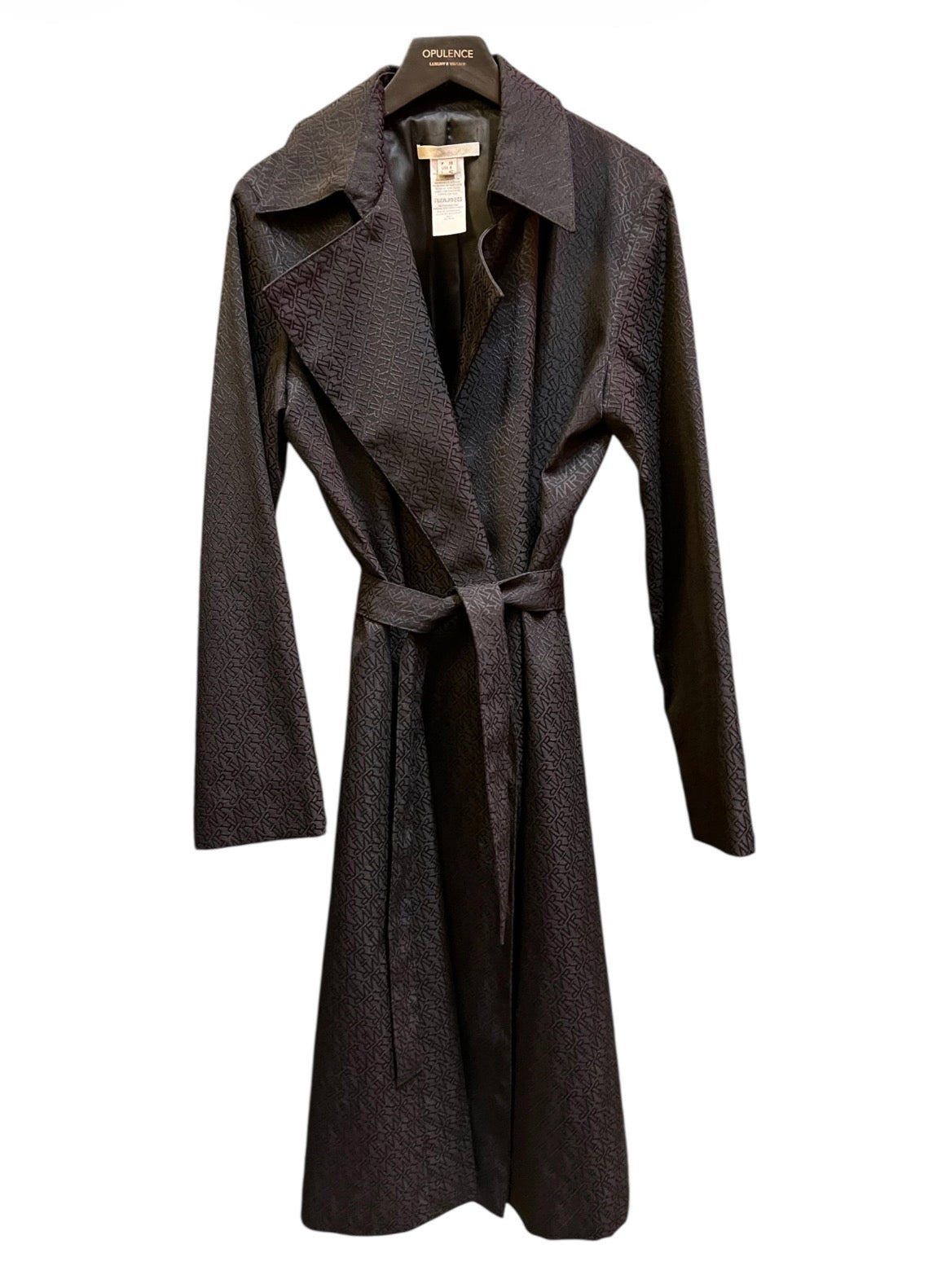 Nina Ricci Long Black Coat with Patterns