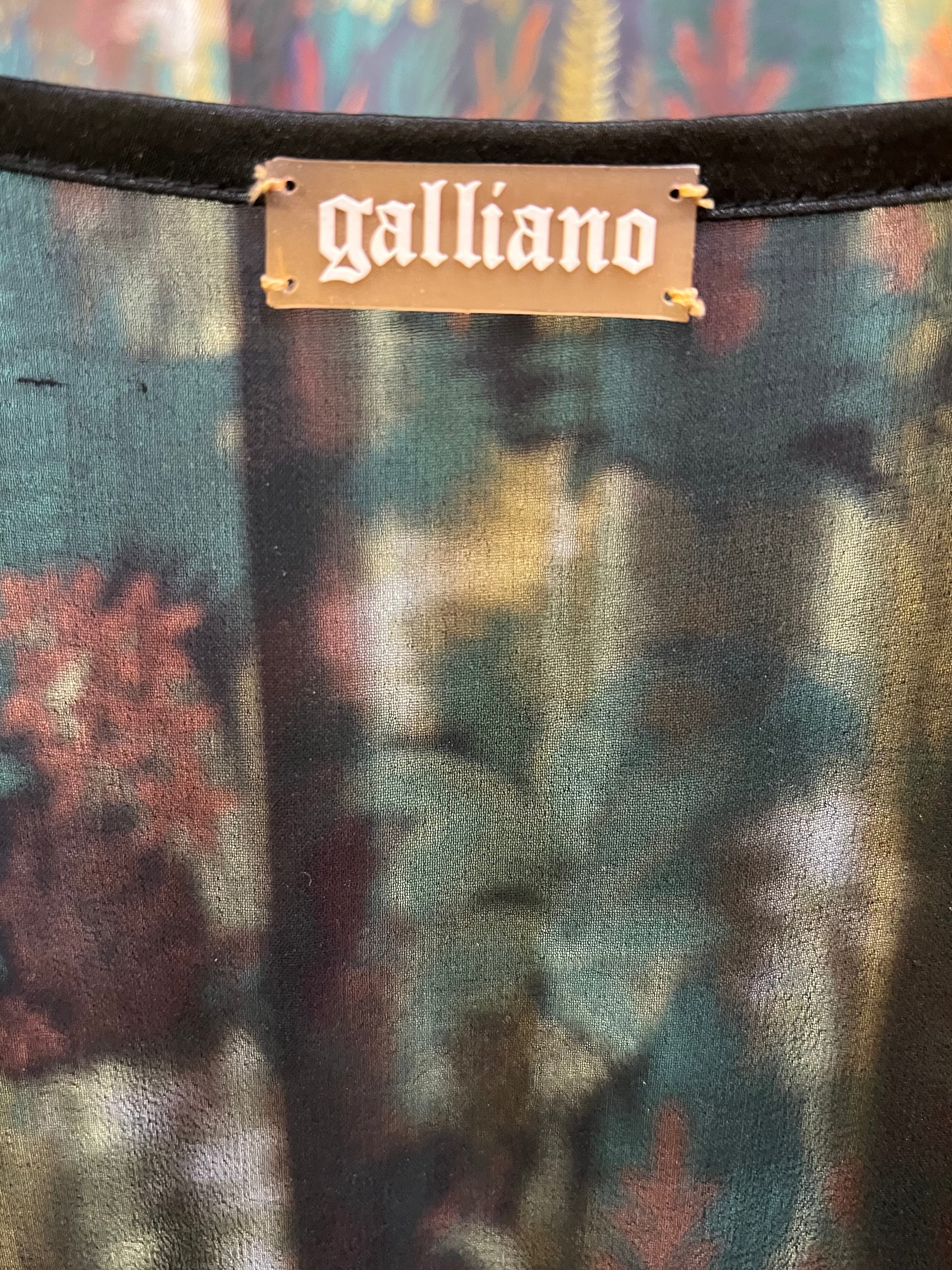 Lightweight Transparent Black Galliano Dress