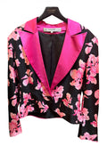 Jean Louis Scherrer Black Floral Tailored Jacket