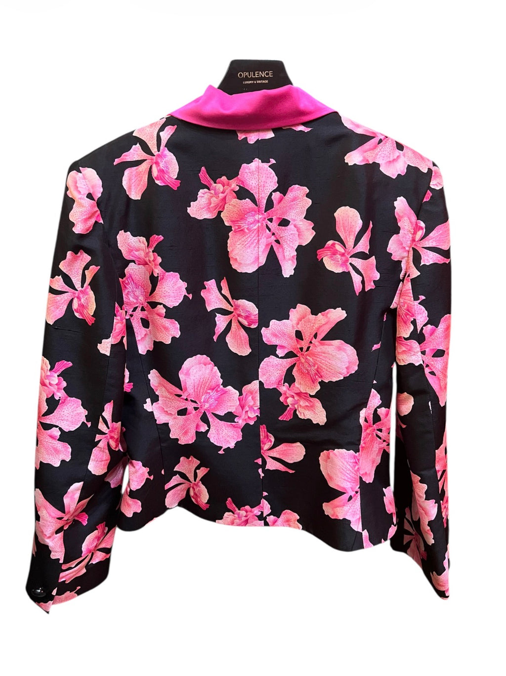 Jean Louis Scherrer Black Floral Tailored Jacket