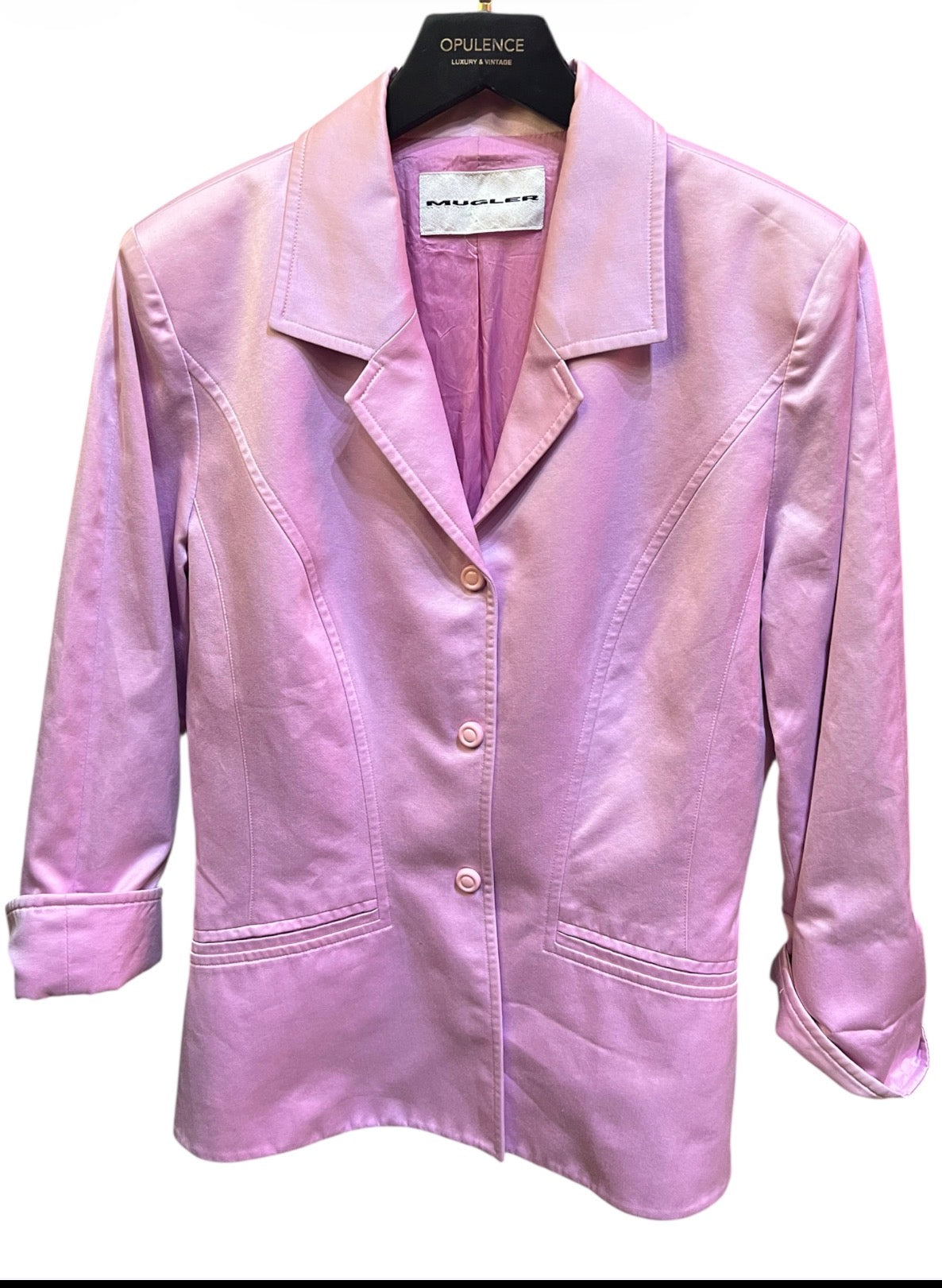 Short Pink Mugler Jacket