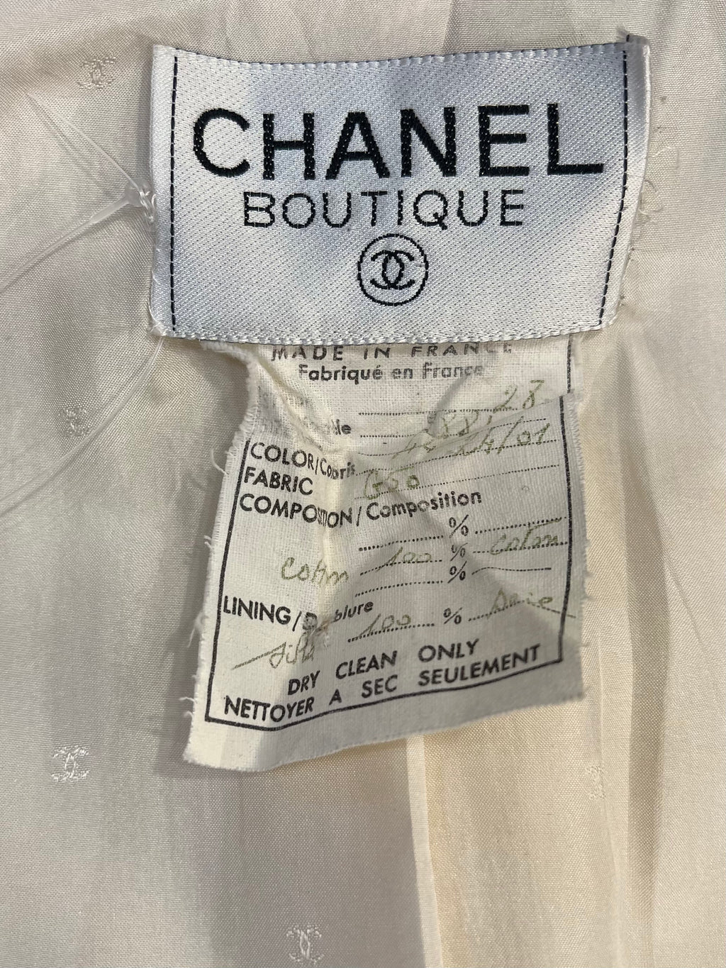 White and Blue Chanel Tailored Jacket
