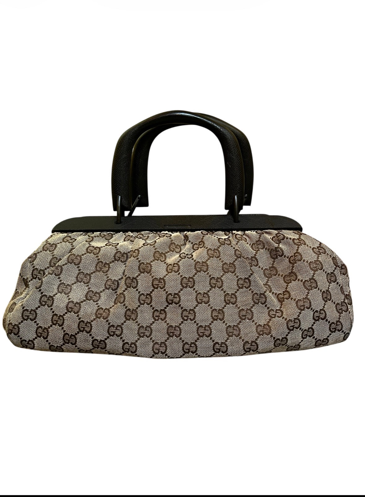 Gucci Beige Monogram Canvas Handbag