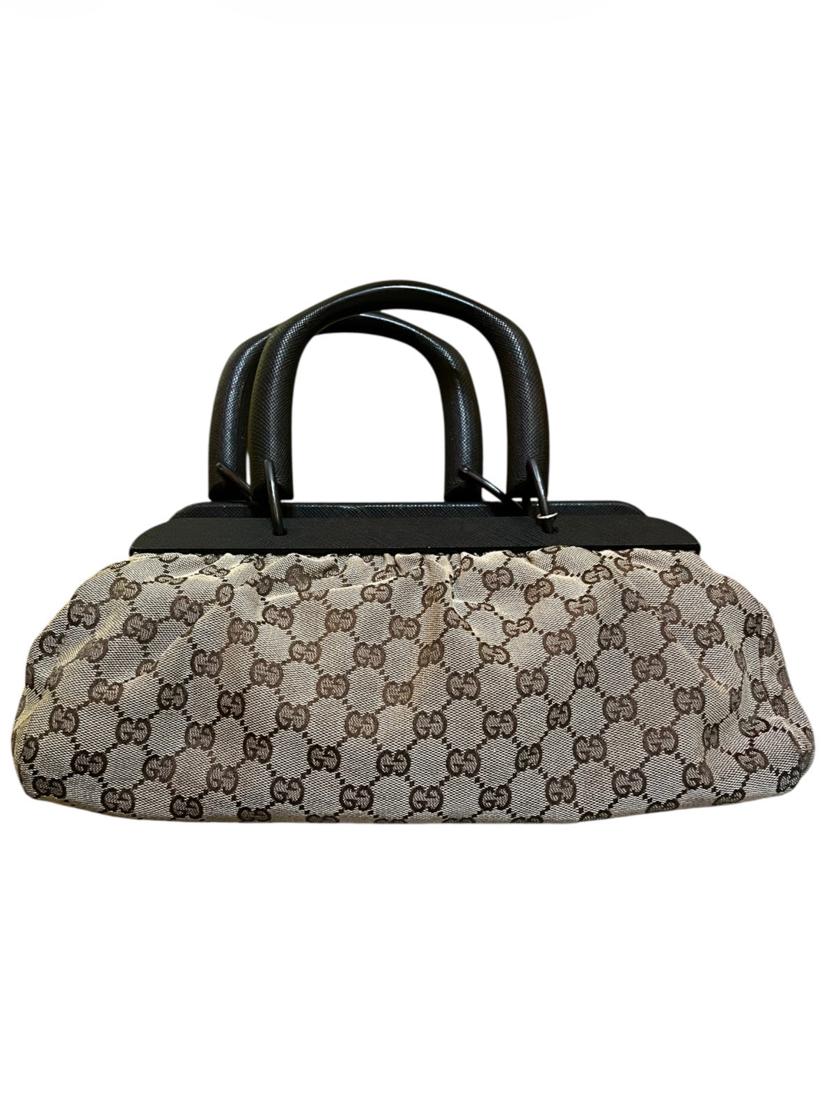 Gucci Beige Monogram Canvas Handbag