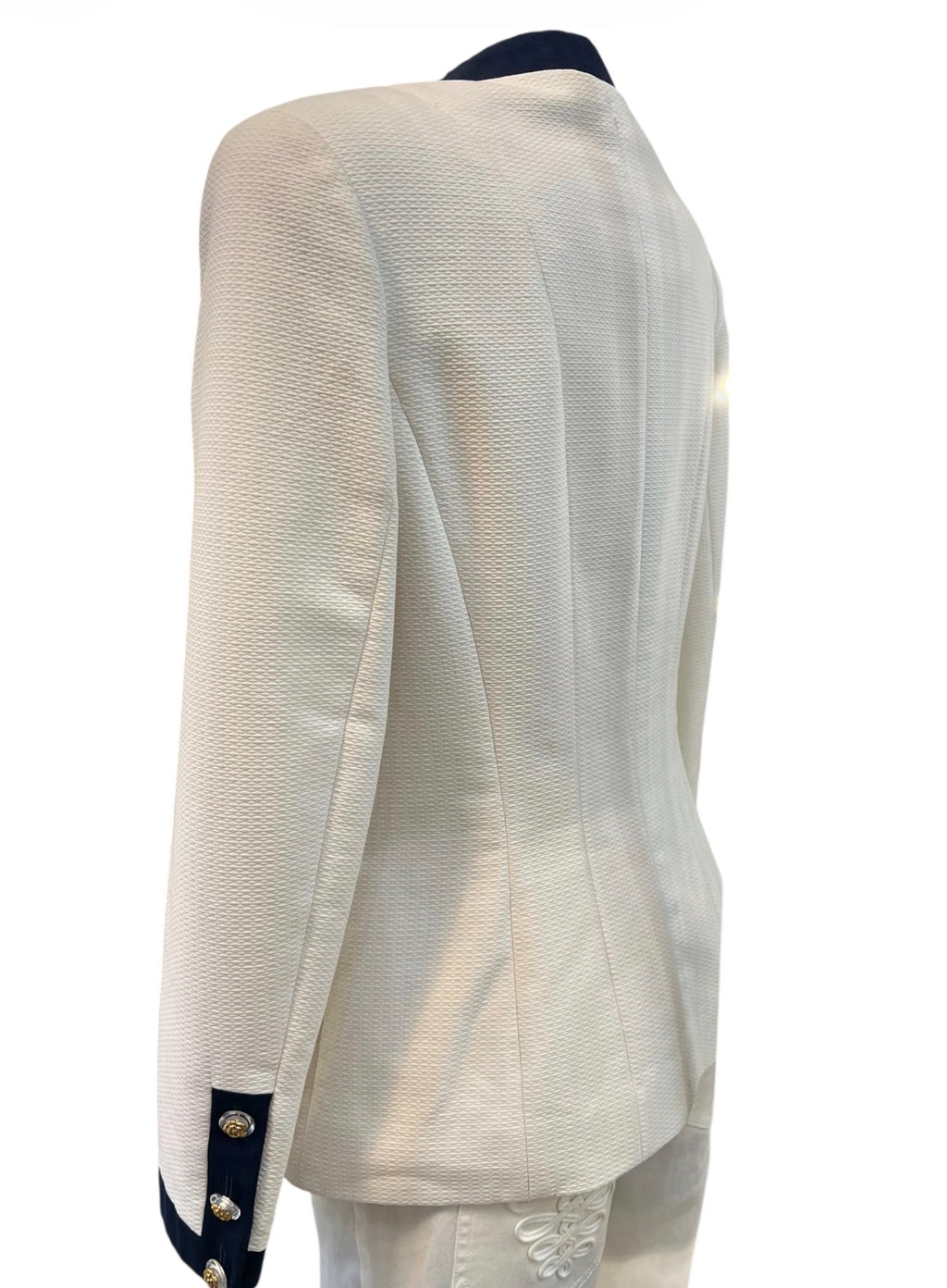 White and Blue Chanel Tailored Jacket
