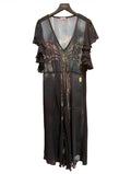Lightweight Transparent Black Galliano Dress