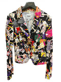 Moschino Multicolor Patterned Tailored Jacket