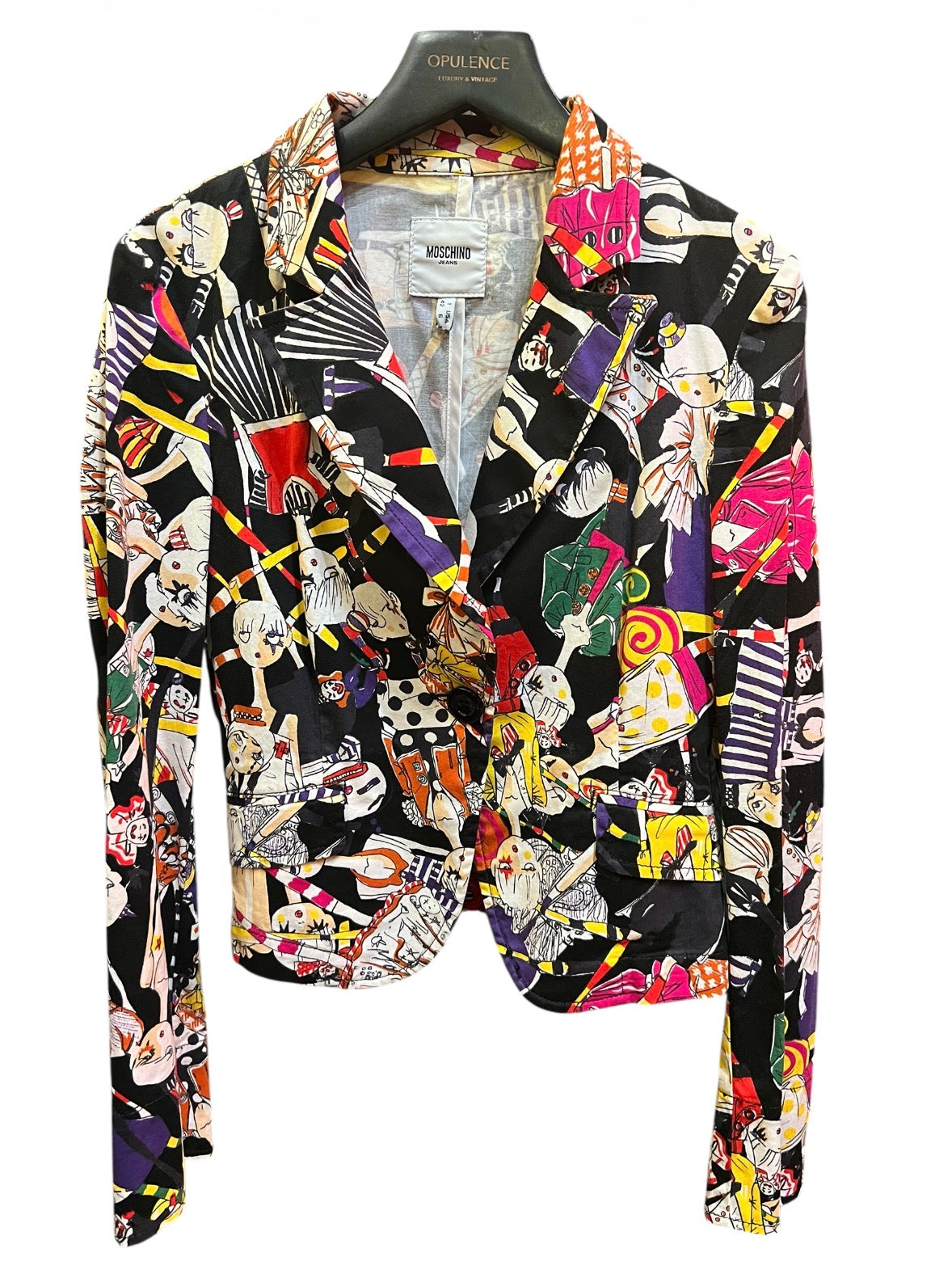 Moschino Multicolor Patterned Tailored Jacket