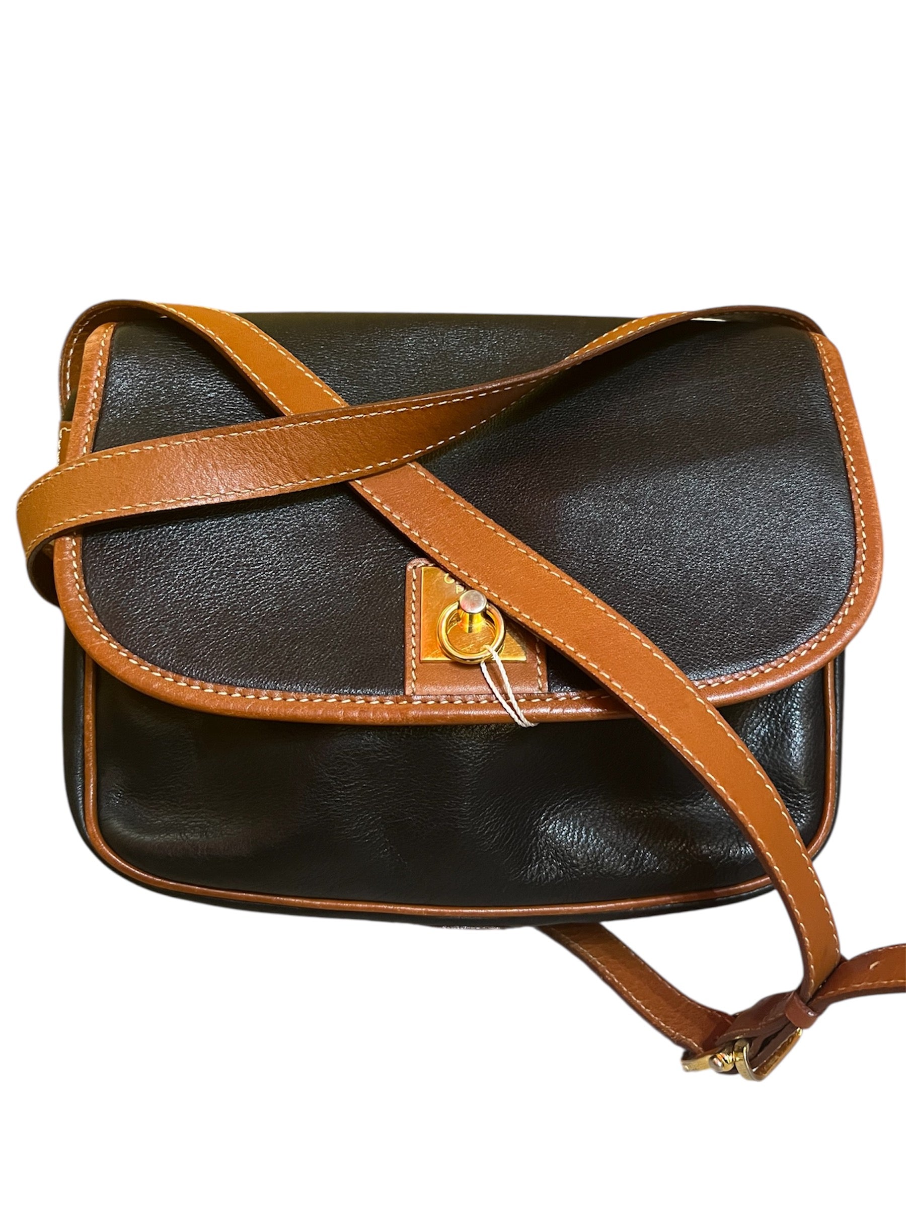 Céline Shoulder Bag in Black and Brown Leather
