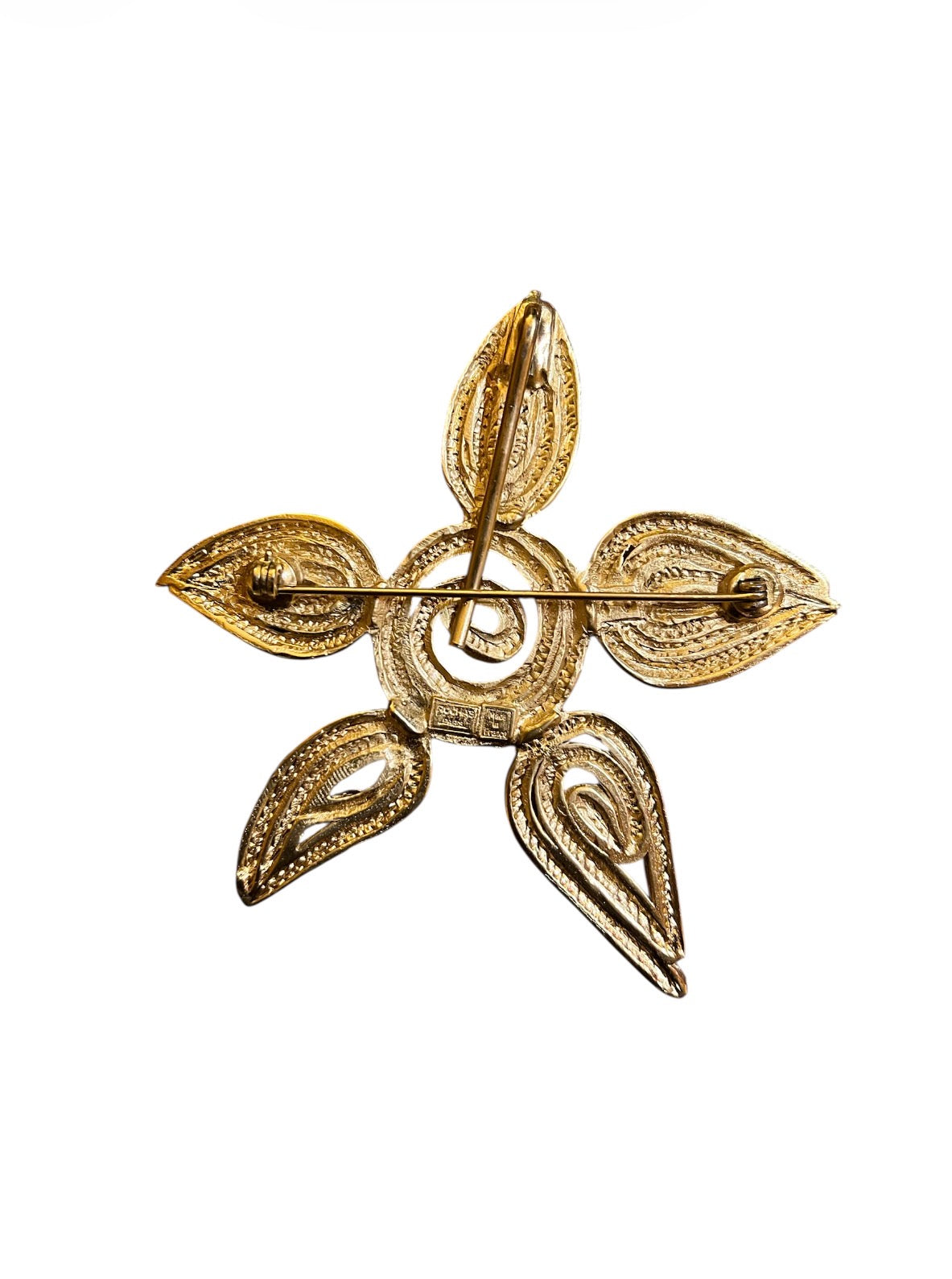 Rochas Golden Flower Brooch