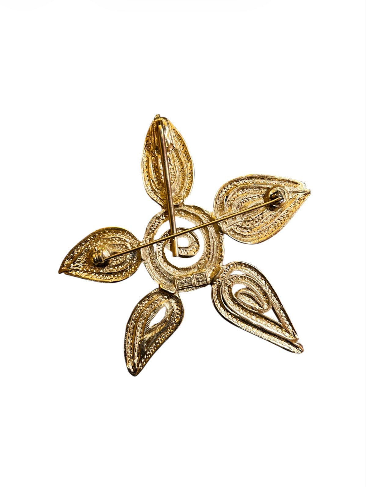 Rochas Golden Flower Brooch