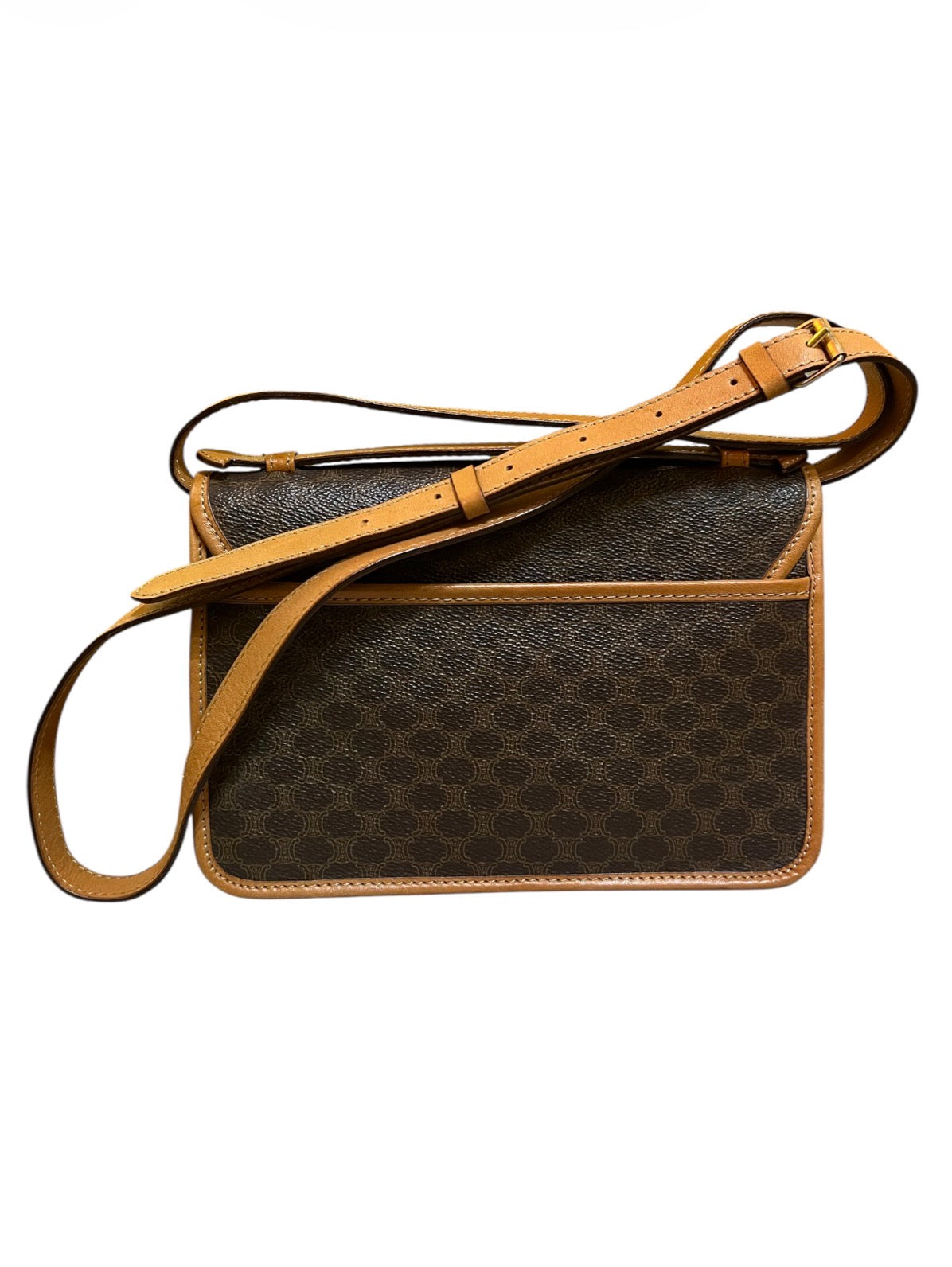 Céline Paris Monogram Canvas Shoulder Bag, Brown