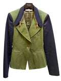 Givenchy Green and Midnight Blue Tailored Jacket