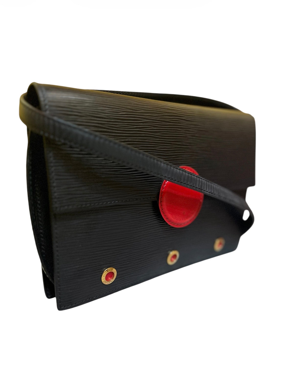 1991 Louis Vuitton Shoulder Bag in Black Epi Leather