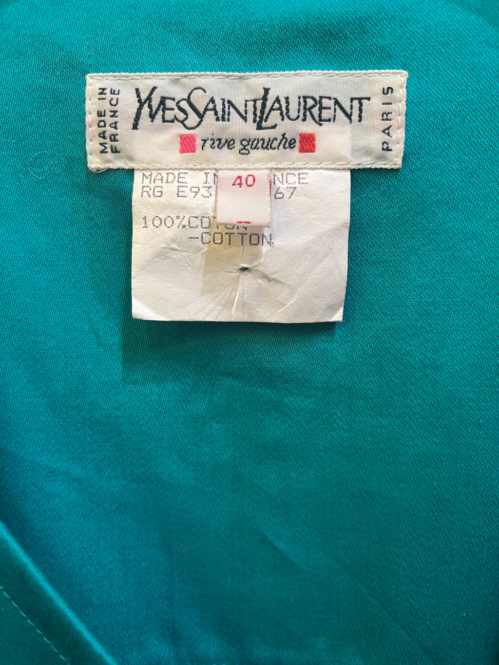 Yves Saint Laurent Turquoise Blazer