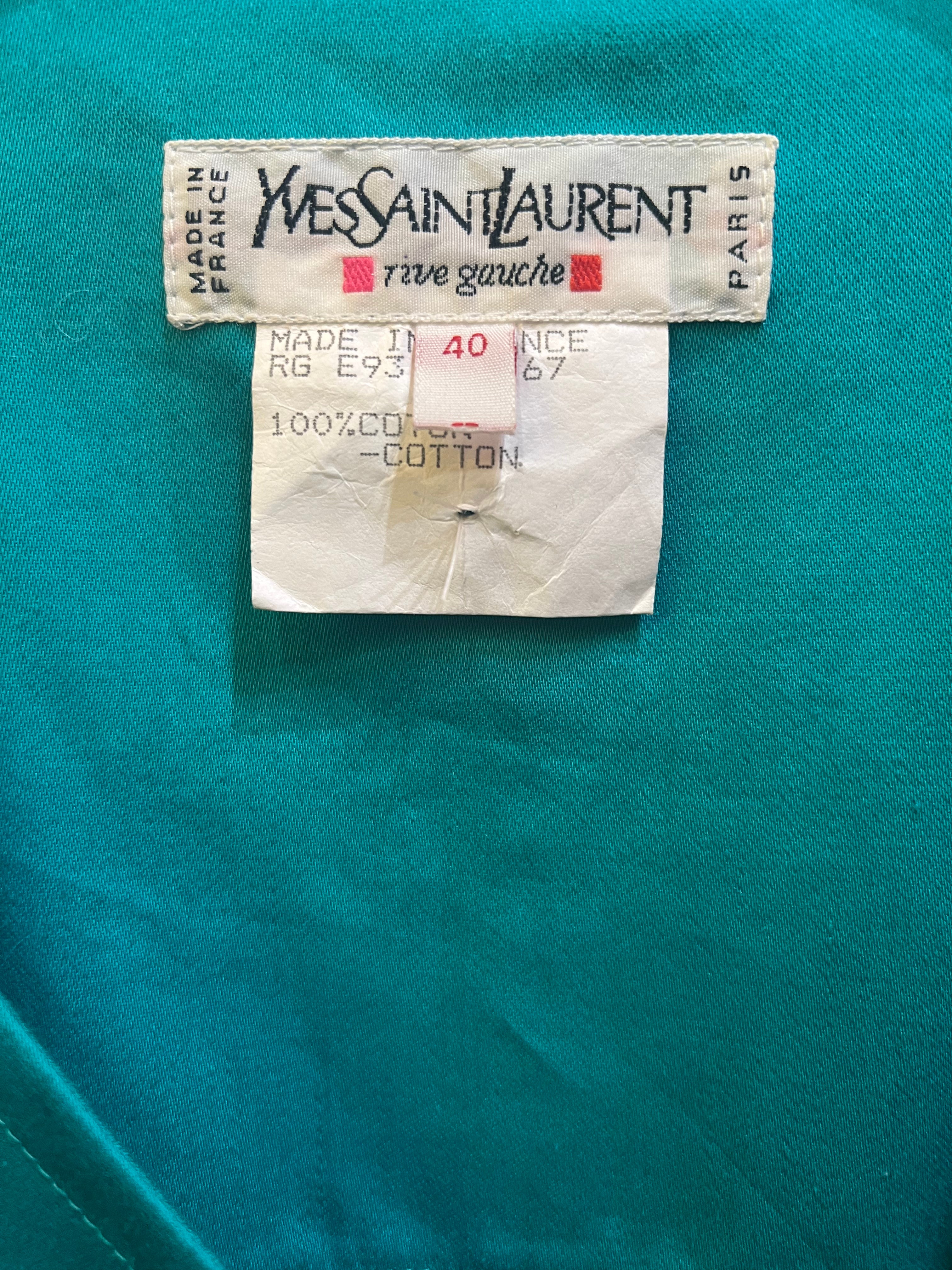 Yves Saint Laurent Turquoise Blazer