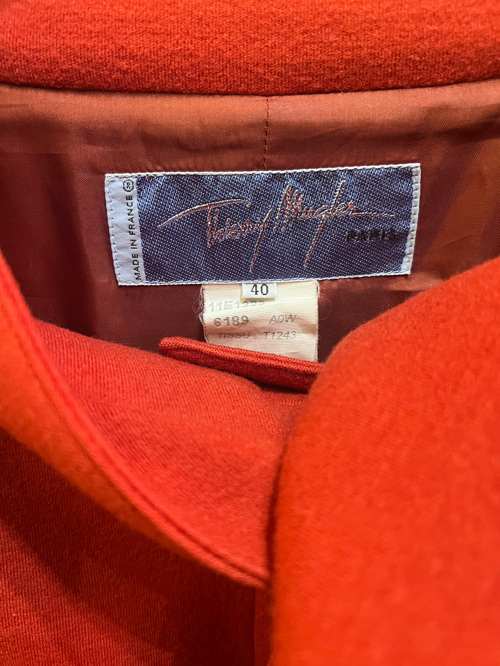 Red Wool Jacket by Thierry Mugler&nbsp;