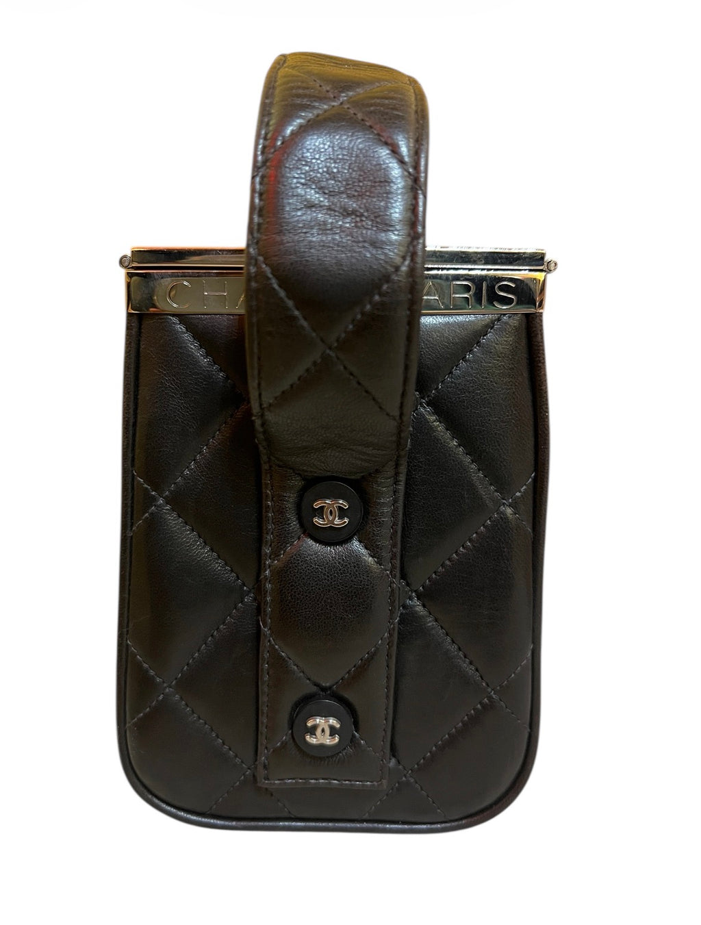1996 Chanel Handbag, Black Quilted Leather