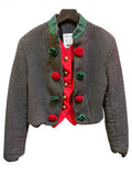 Moschino Wool Jacket in Gray, Green, and Red&nbsp;